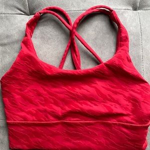 Red Lululemon energy sports bra size 4